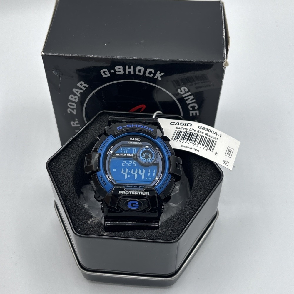 Casio G-Shock G8900A-1‎ Men's Wrist Watch Working With Box And Case Excellent